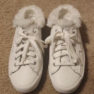 Womens Keds' Cozy Fur Lined  White Sneakers